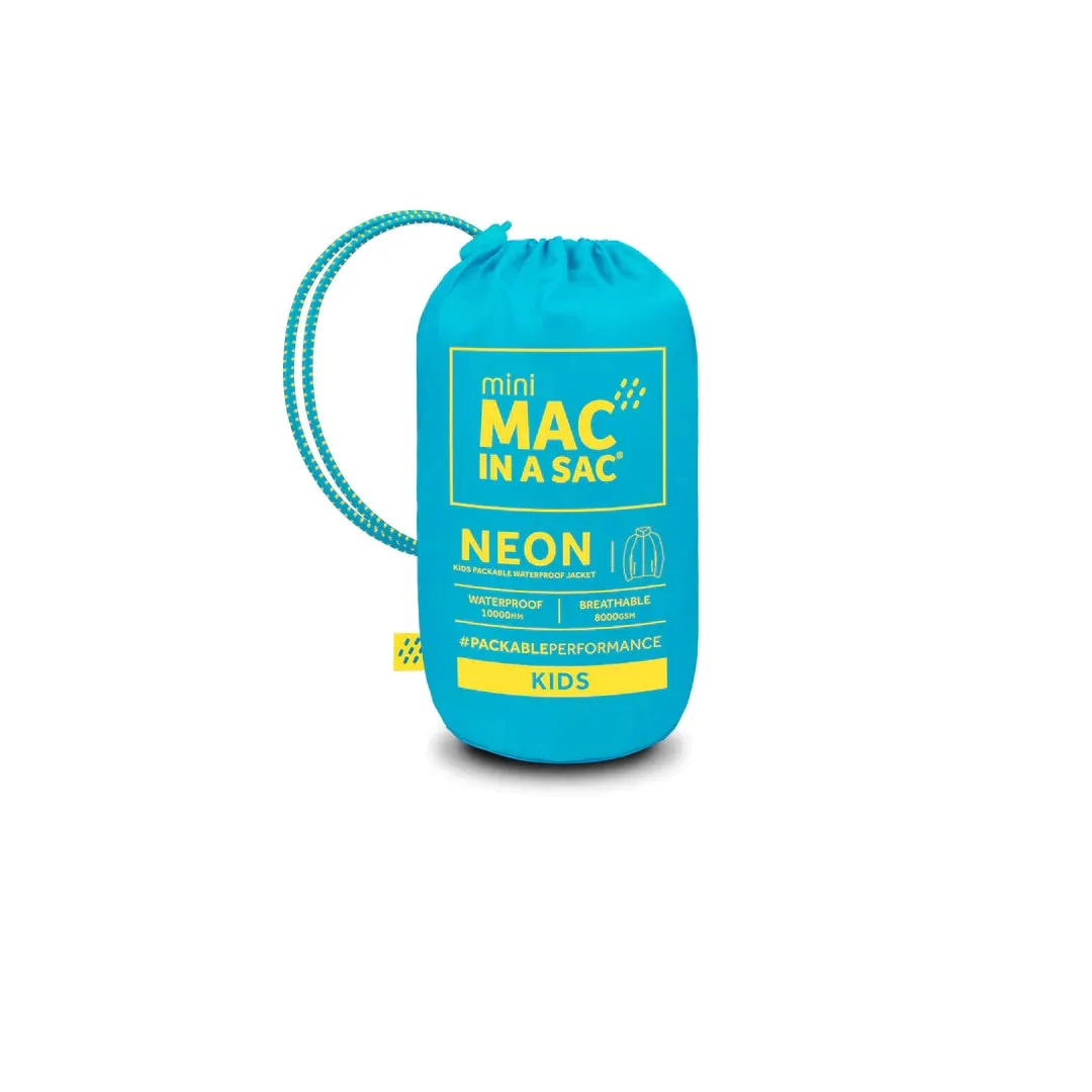 Mac in a Sac Origin Mini Packable Waterproof Jacket - Neon Blue