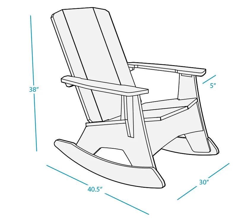 Mainstay Adirondack Lounger Rocker In Navy
