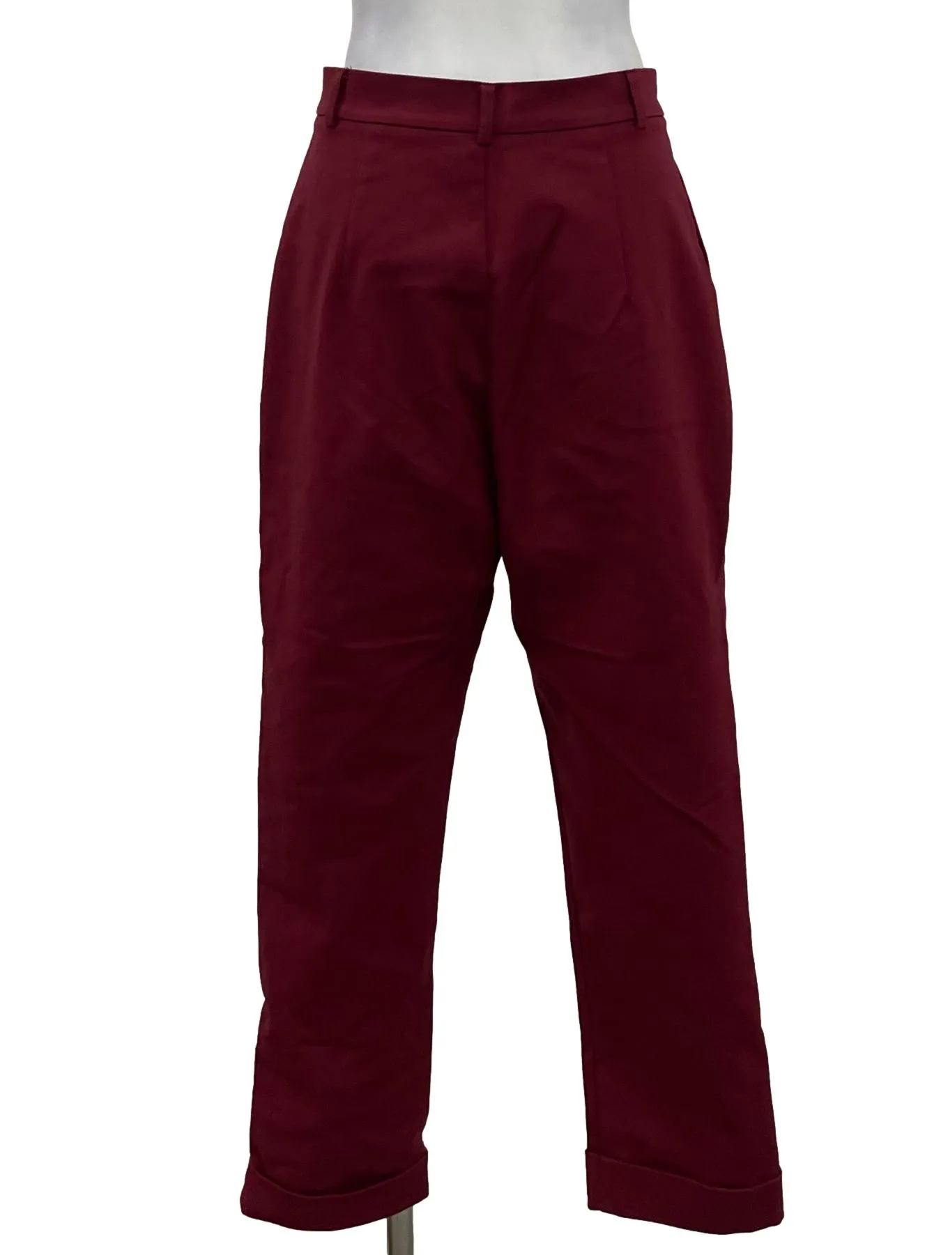 Maroon Button Pants