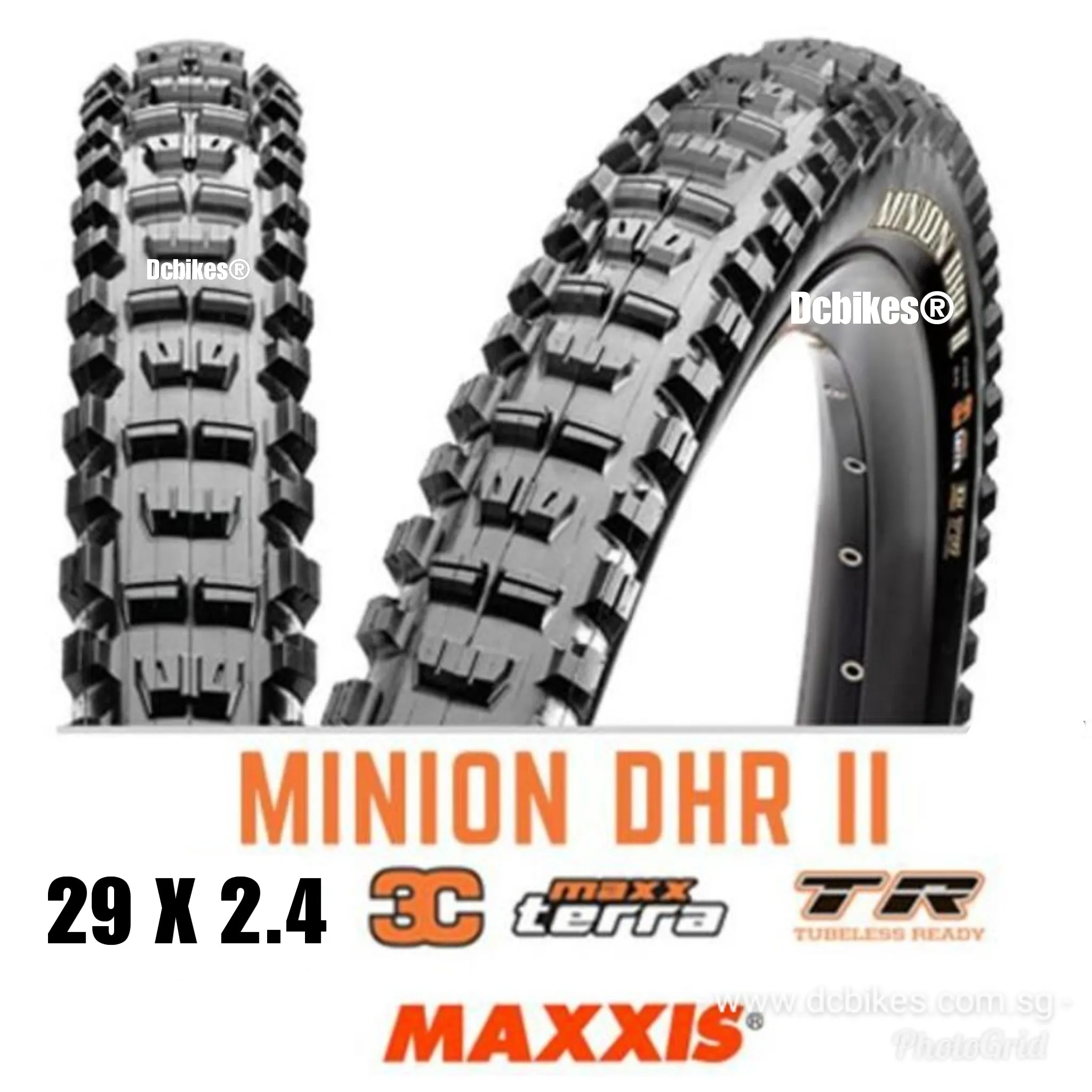Maxxis 29 X 2.4 DHR II & DHF 29 X 2.5 Minion Combo Exo 3C Tubeless Folding Tyre (1 Tire)