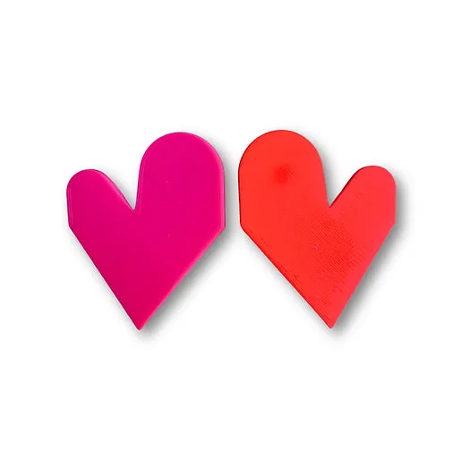 MENEO- Big Heart Studs Set (More colors available)