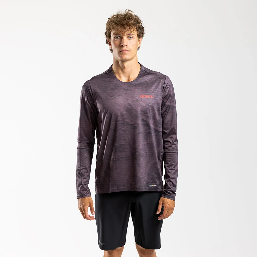 Men's AE Long Sleeve Trail Tee (Coffee)