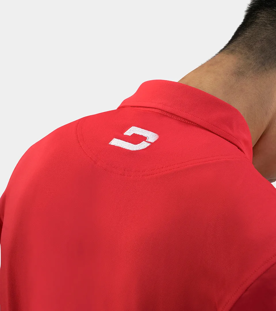 MENS TOUR GOLF POLO - SOFT RED