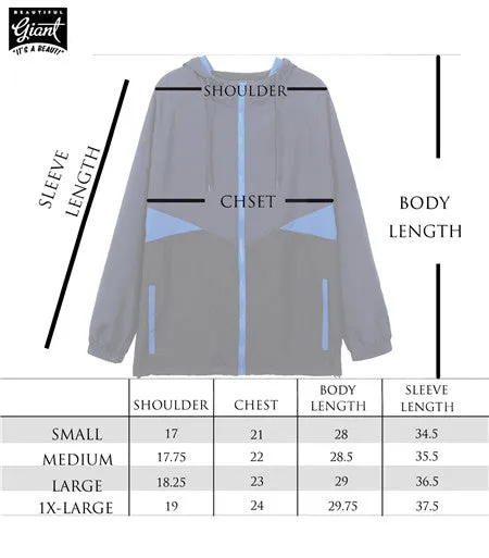 Men's  Waterproof  Lightweight  Hooded  Windbreaker Navy/Black