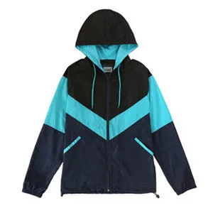 Men's  Waterproof  Lightweight  Hooded  Windbreaker Navy/Black
