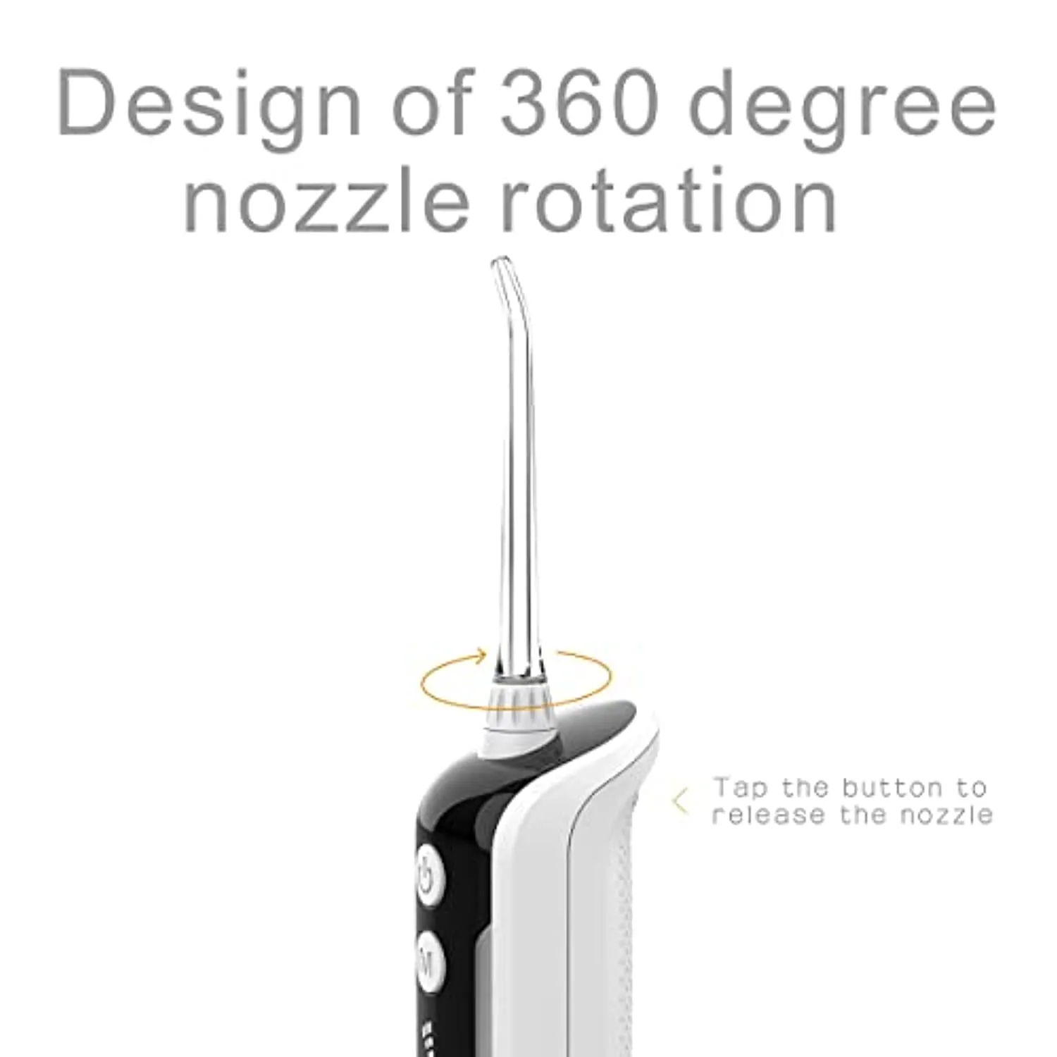 Miracleplus Professional OLED Display Water Flosser for Teeth, Cordless Dental Oral Irrigator for Travel &Home, IPX7 Waterproof Rechargeable Water Pick with 5 Mode