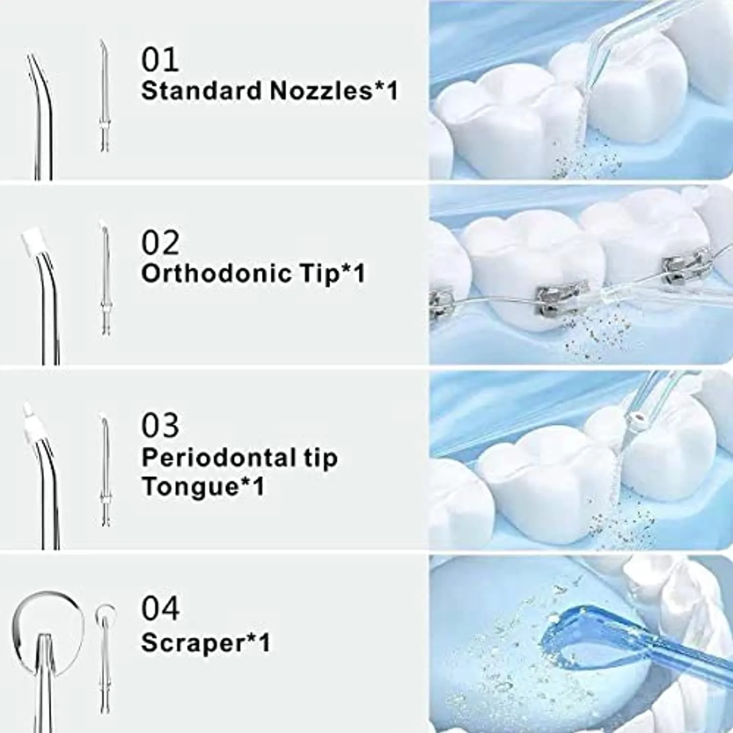 Miracleplus Professional OLED Display Water Flosser for Teeth, Cordless Dental Oral Irrigator for Travel &Home, IPX7 Waterproof Rechargeable Water Pick with 5 Mode
