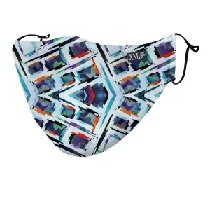 Modern art Blue printed mask