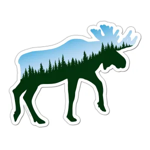 Moose Tree Skyline Sticker