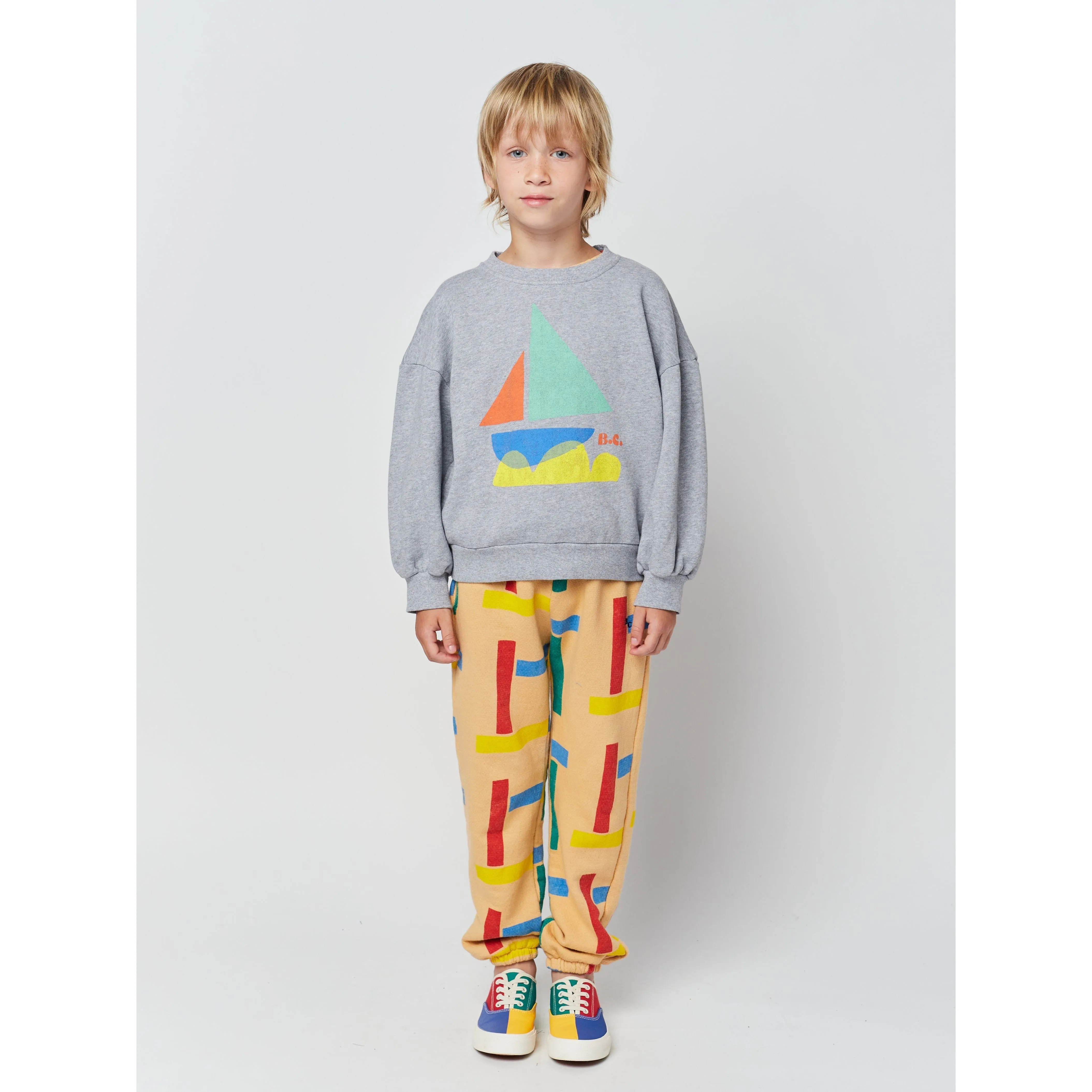Multicolor Sail Boat Sweatshirt