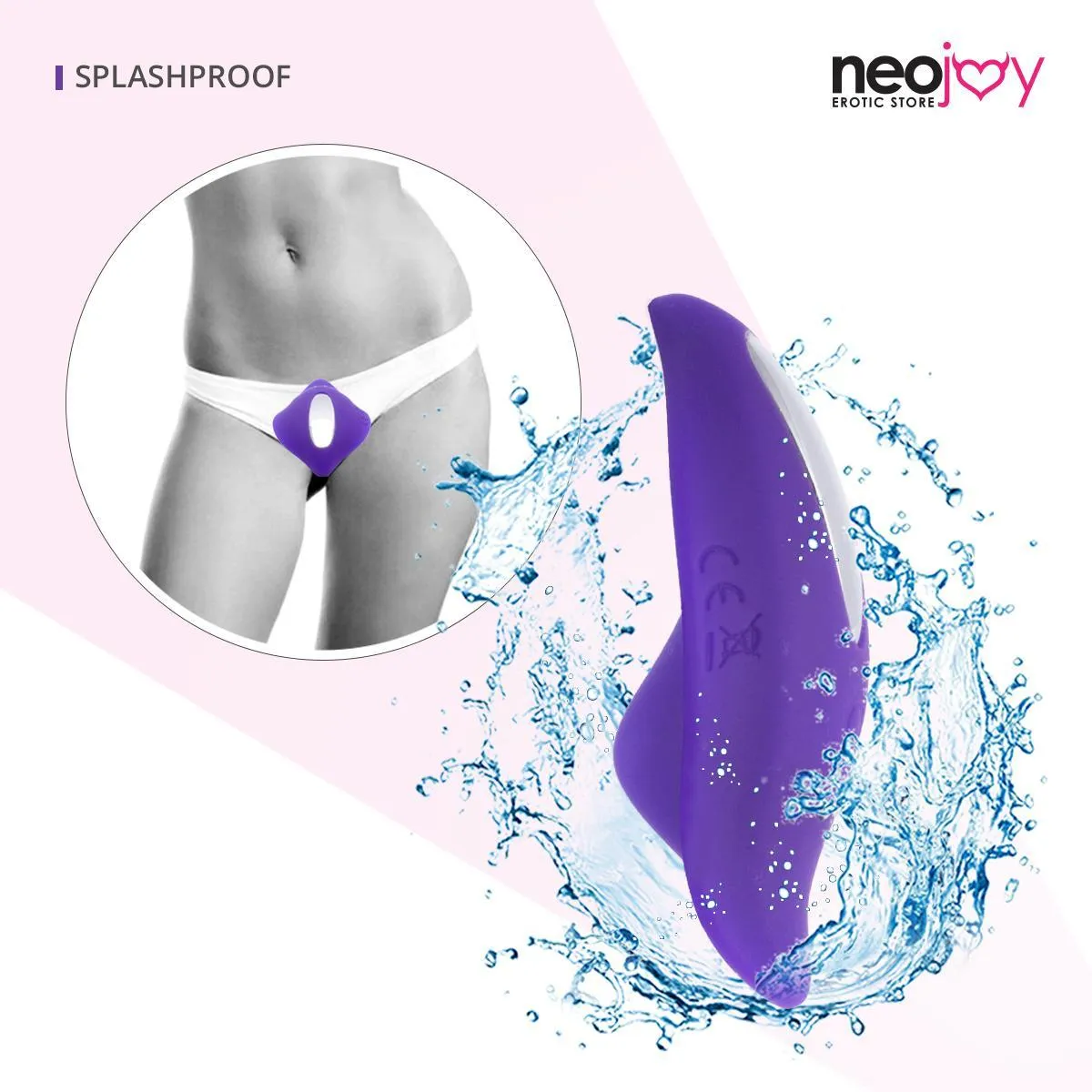 NeoJoy Leaf Vibrator Silicon 9 Vibration Function USB Rechargeable - Purple