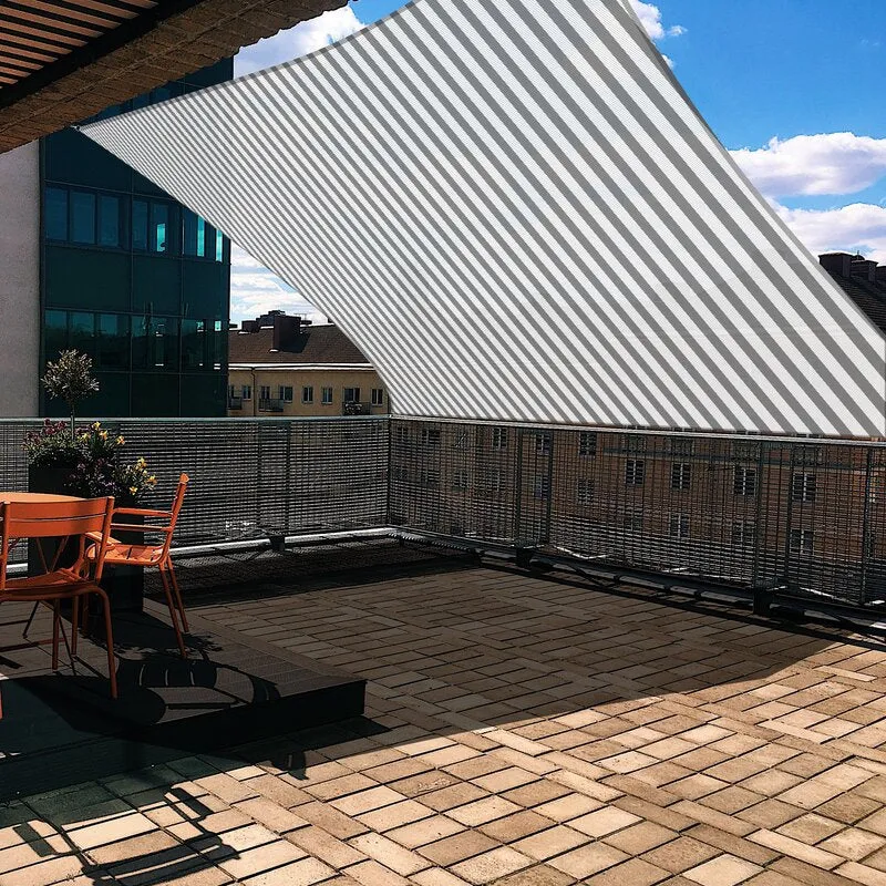 New Wayfair Yescom Large 20X20ft 97% UV Block Square Sun Shade Sail Outdoor Patio Pool Garden Yard Lawn Carport Cover Net Awning Canopy Grey White! Retails $243 