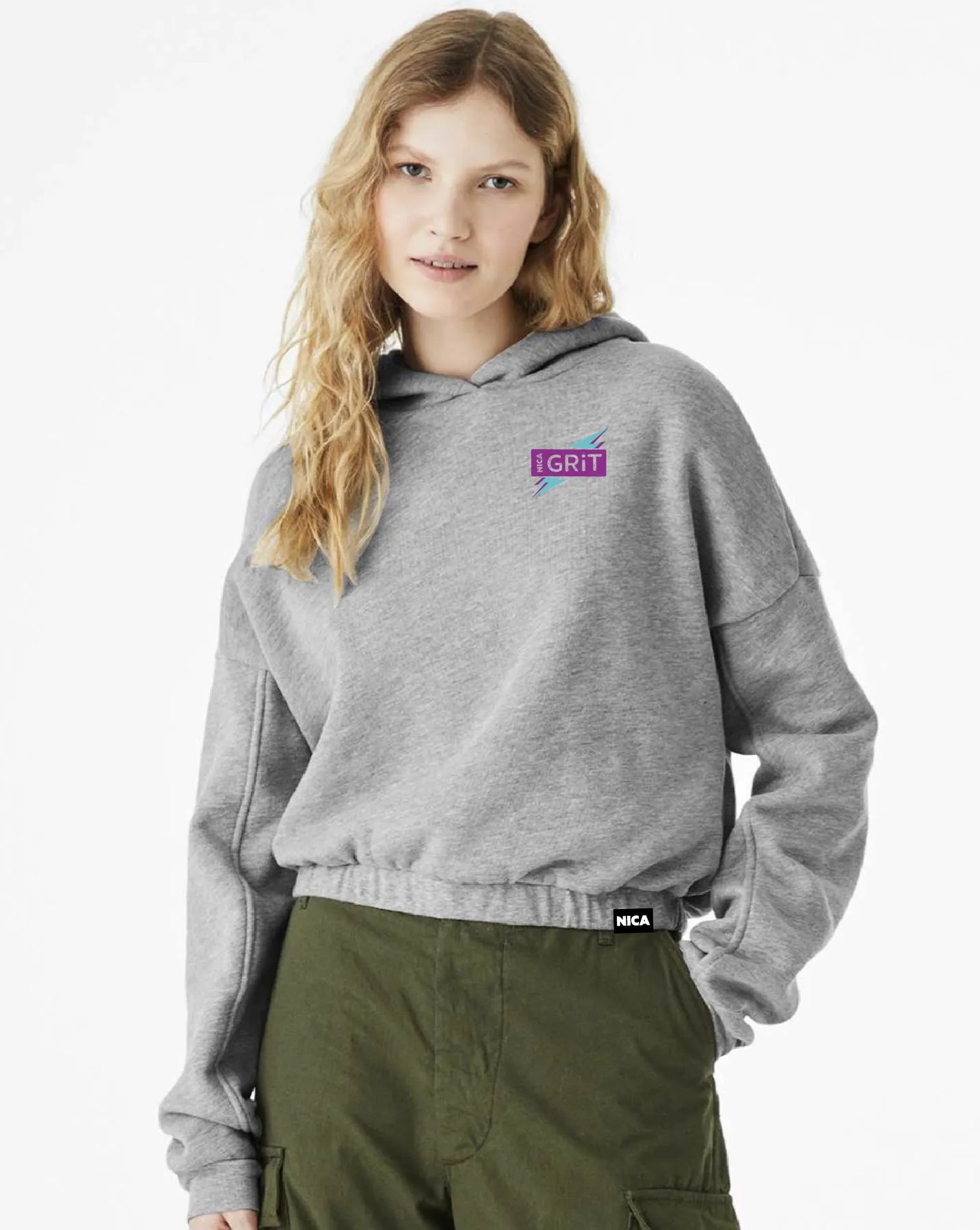NICA GRiT Zap! Crop Hoodie
