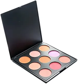 Ofanyia 9 Colors Blush Palette Pressed Powder Multipurpose Blush Palette Lightweight Blends Easily Highlighter Glitter Palette Long Lasting Waterproof Makeup Blush