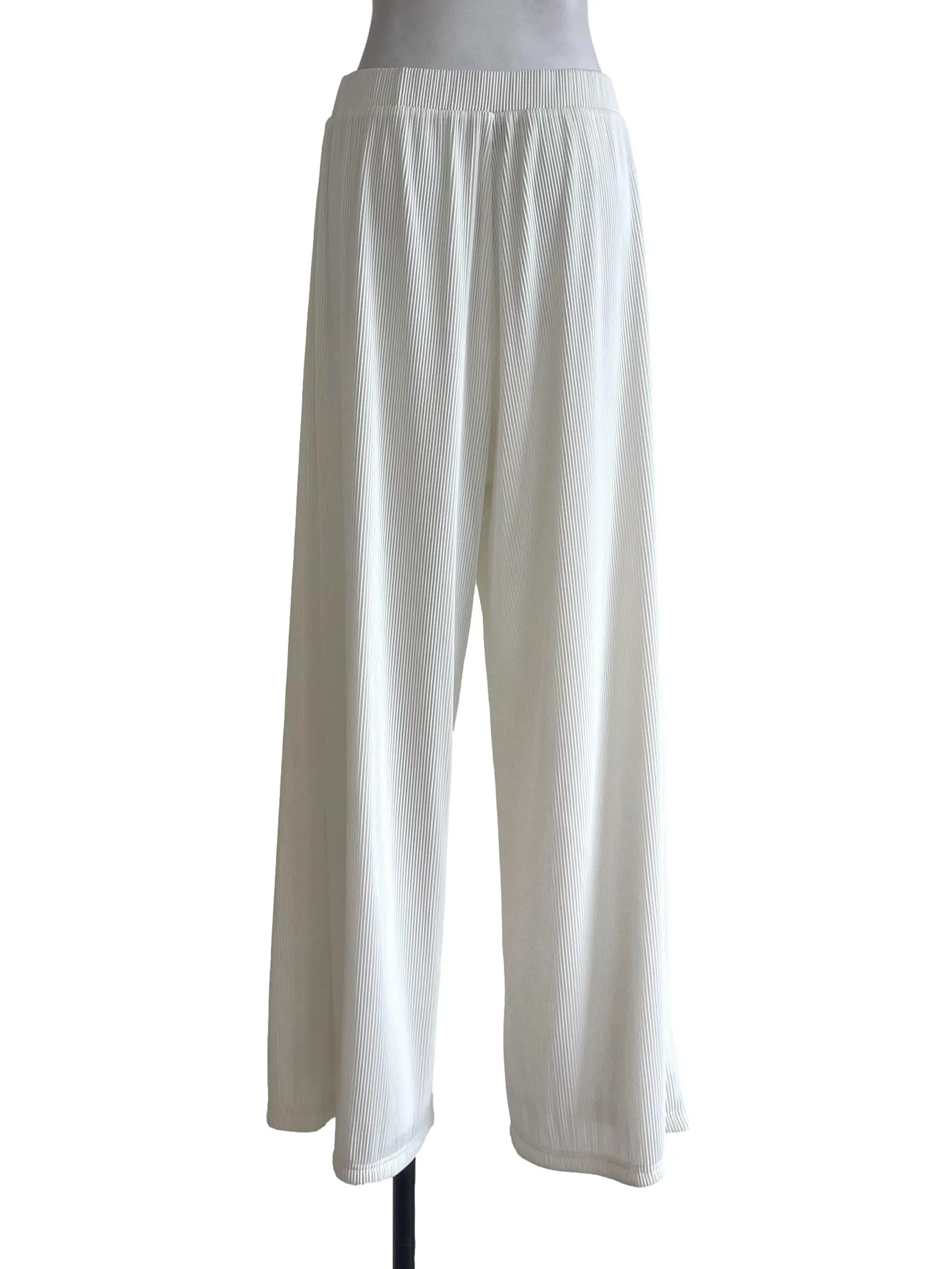 Off White Pleated Pants