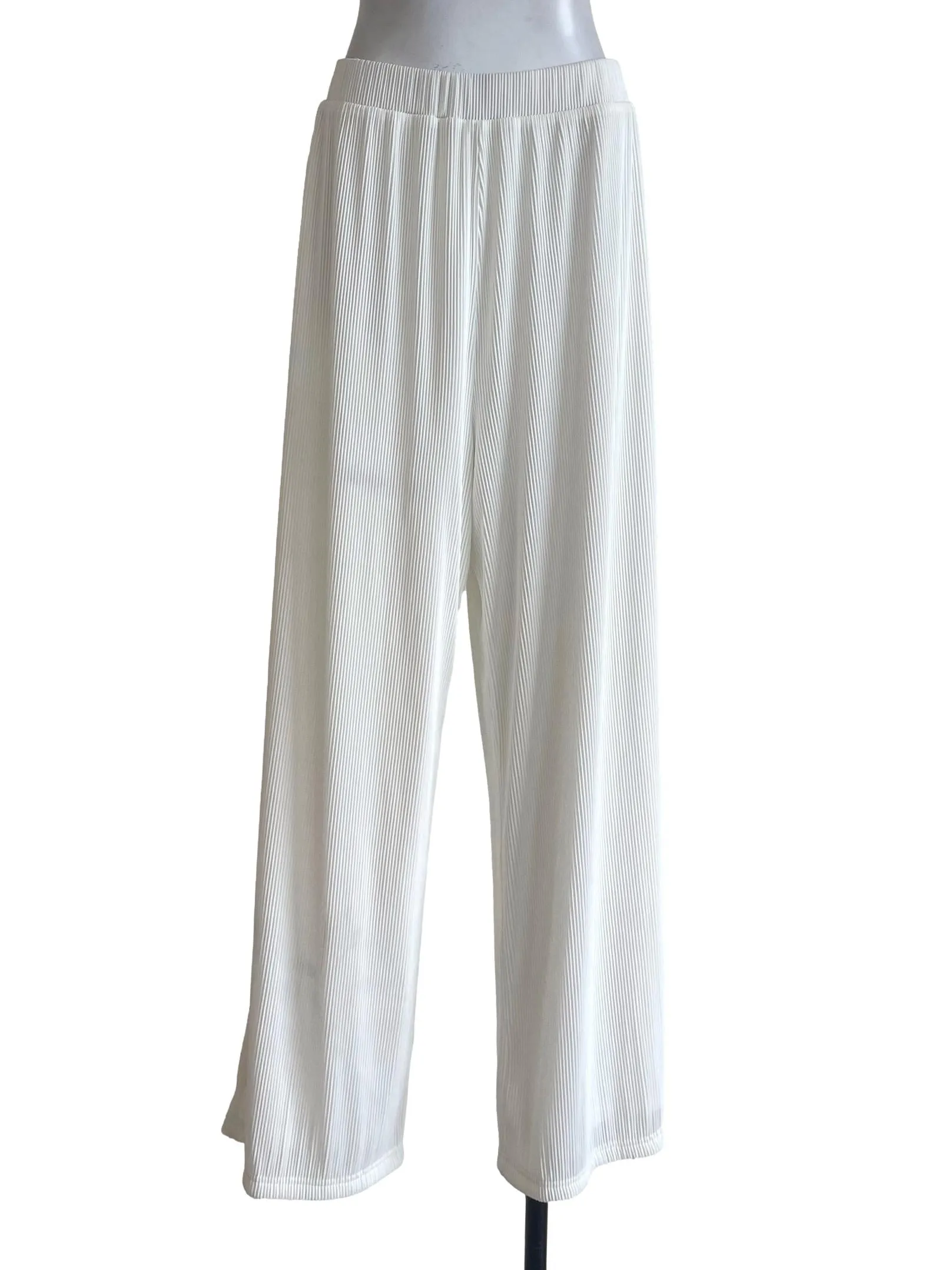 Off White Pleated Pants