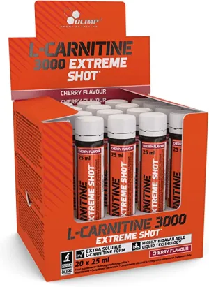 OLIMP L-CARNITINE 3000 EXTREME SHOT 25ML CHERRY AMP 20s