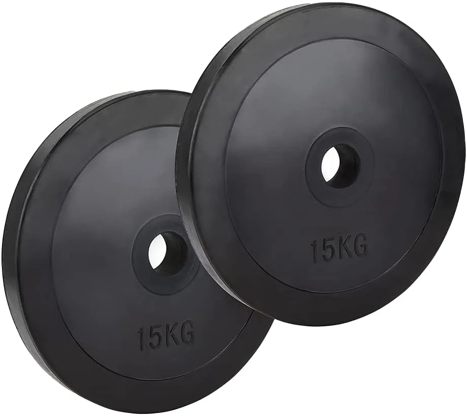Olympic Rubber Bumper Weight Lifting Crumb Plates Set - Rubber Weight Plates