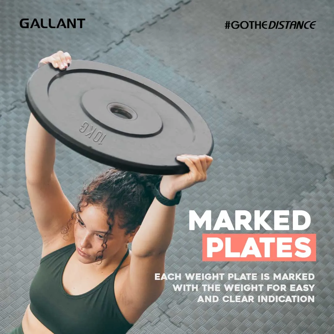 Olympic Rubber Bumper Weight Lifting Crumb Plates Set - Rubber Weight Plates