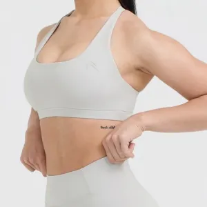 Oner Active Square Neck Sports Bra in Light Grey