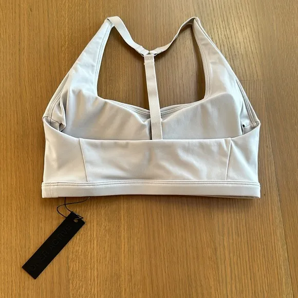 Oner Active Square Neck Sports Bra in Light Grey