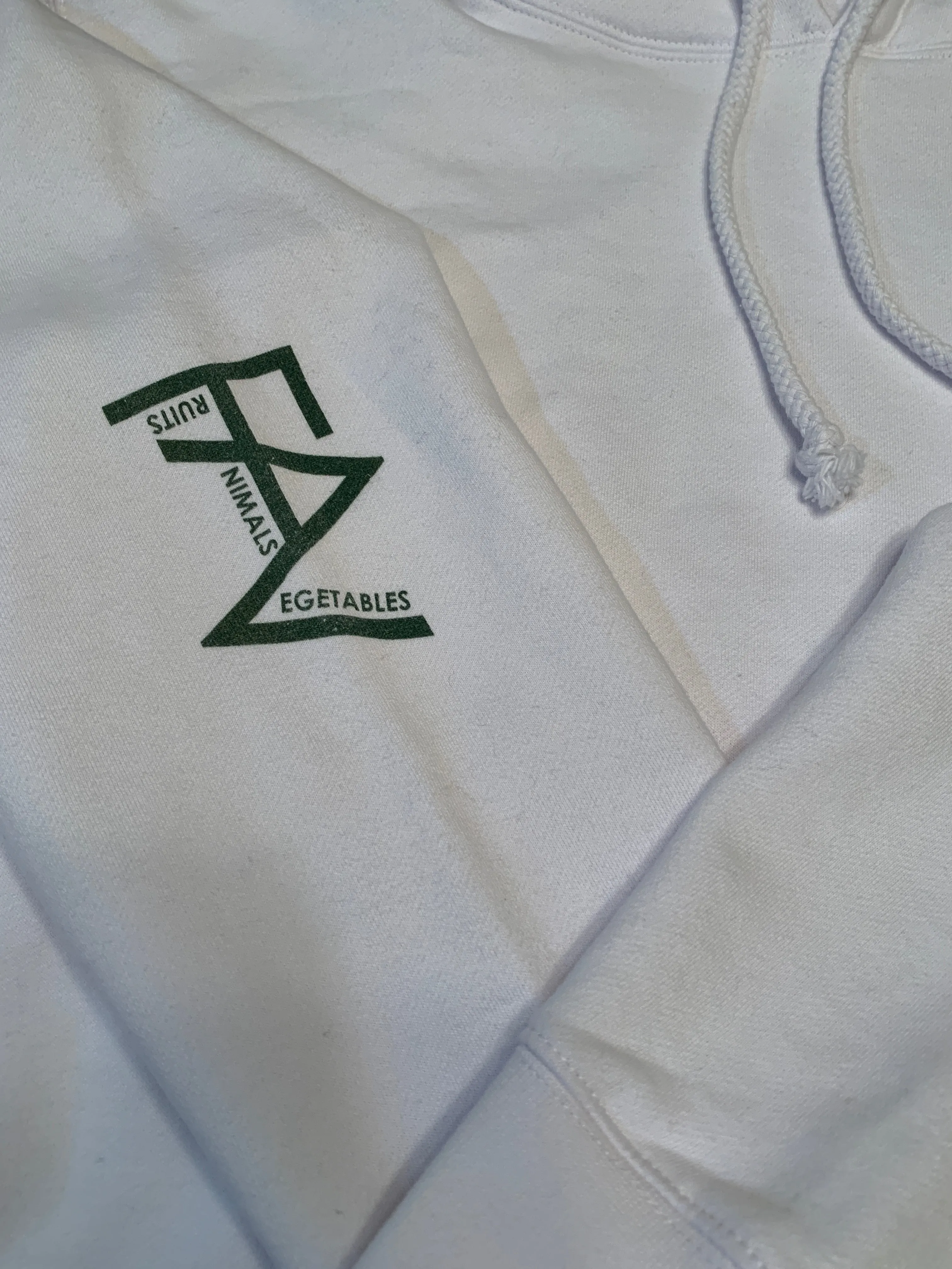 Orange - Heavyweight White Hoodie