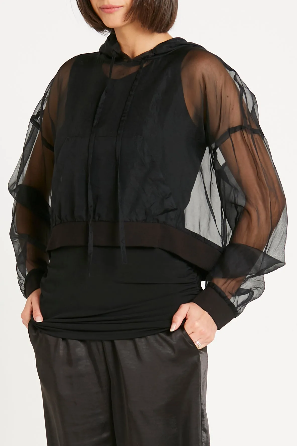 Organza Hip Hoodie