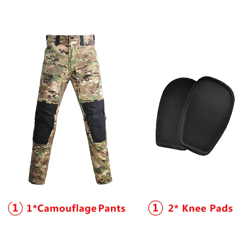 Outdoor Combat Hooded Suits Uniform Pants with Pads