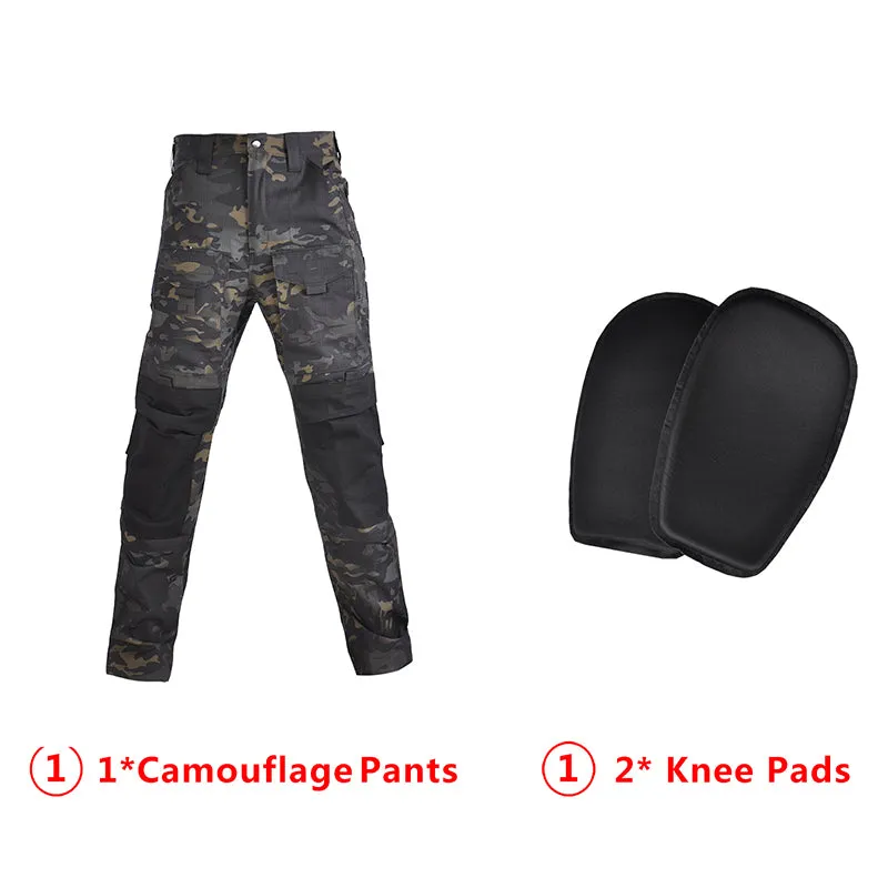 Outdoor Combat Hooded Suits Uniform Pants with Pads