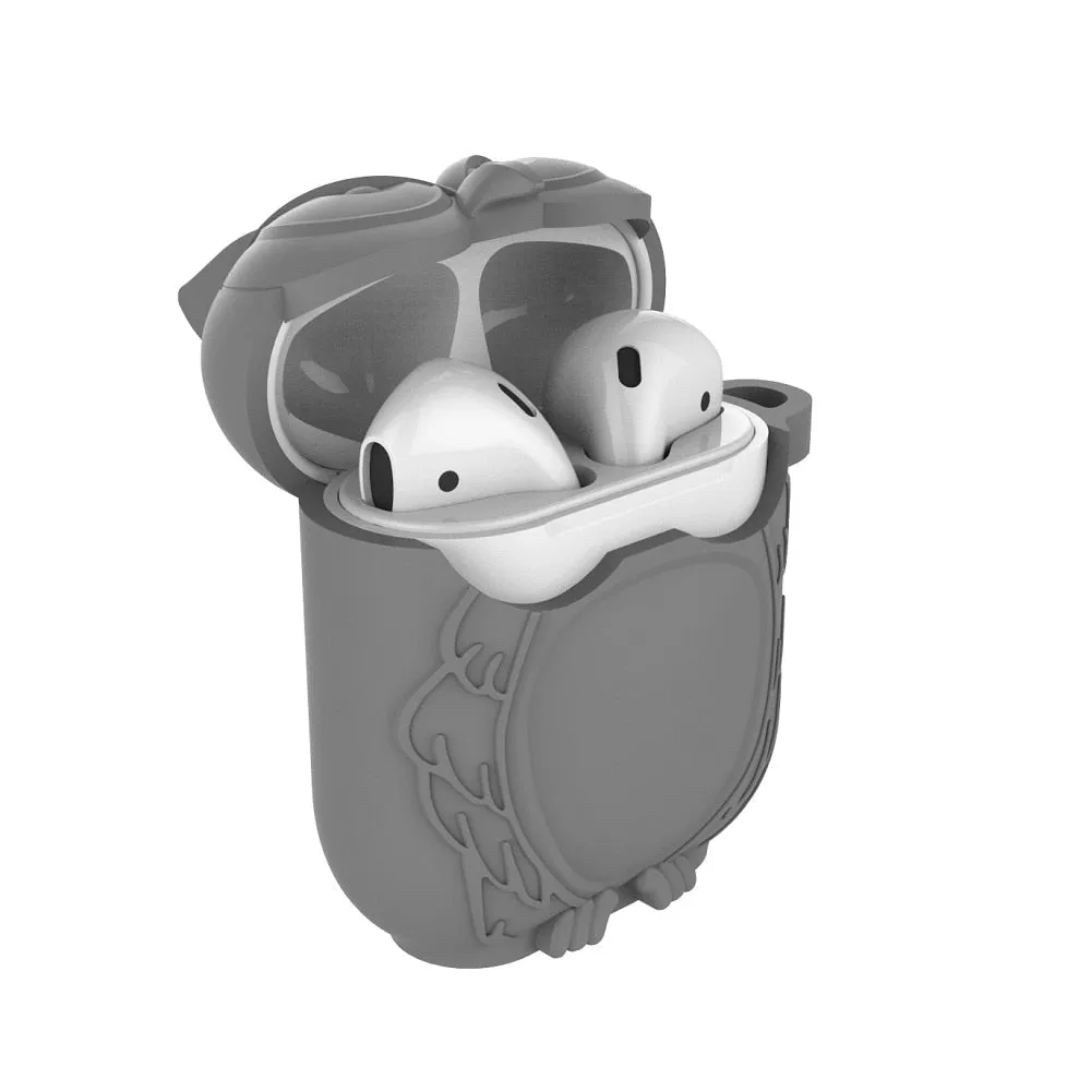 Owl Shape Silicone Shockproof & Waterproof Protective Cover Case For AirPods