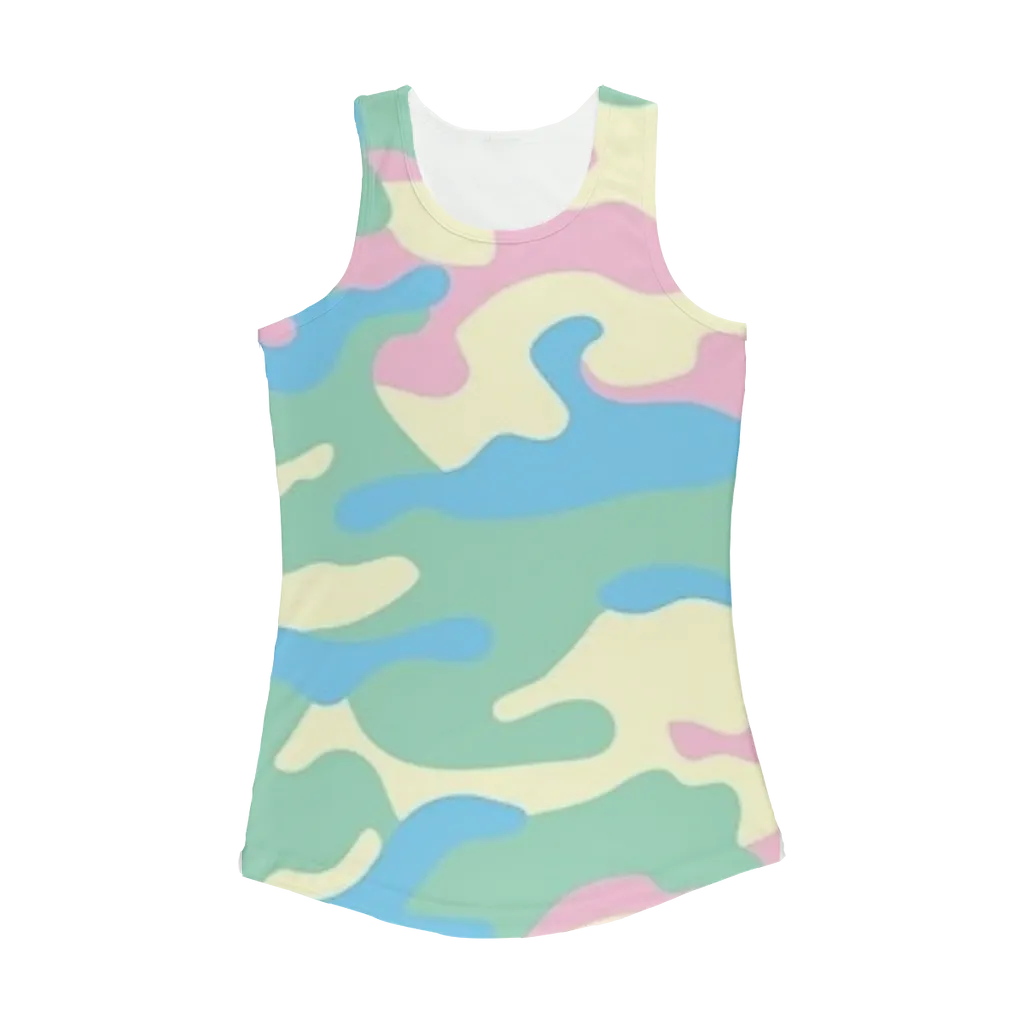Pastel Colors Camo Women Performance Tank Top