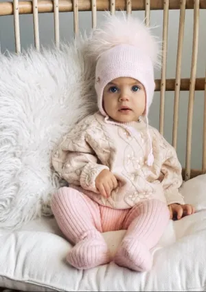 Pink Cashmere Aviator Hat