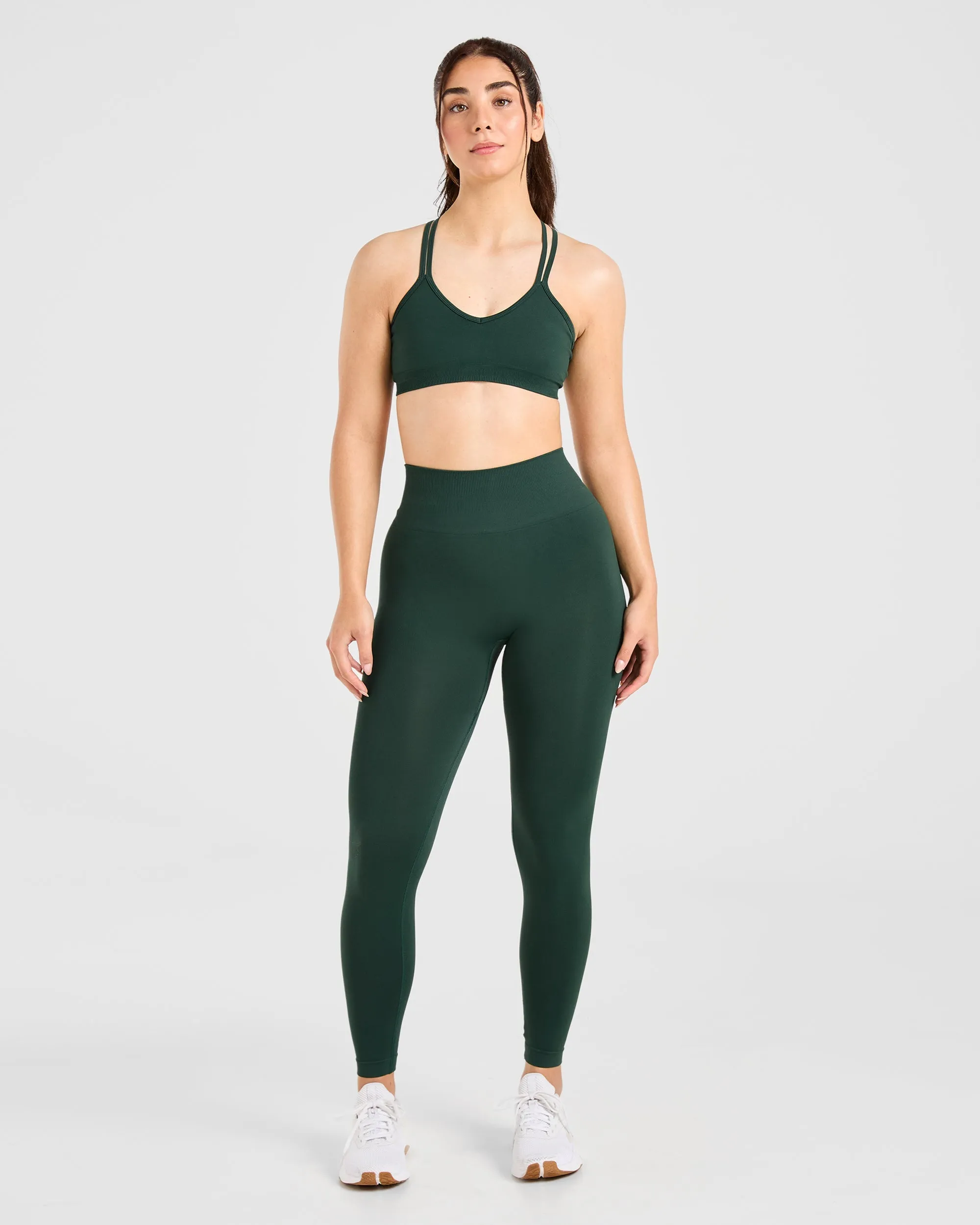Power Seamless Sports Bra - Evergreen