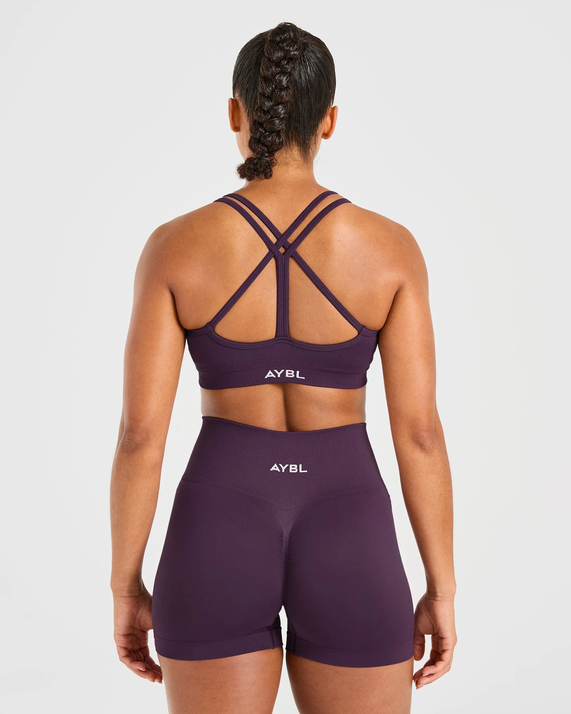 Power Seamless Sports Bra - Grape Wine