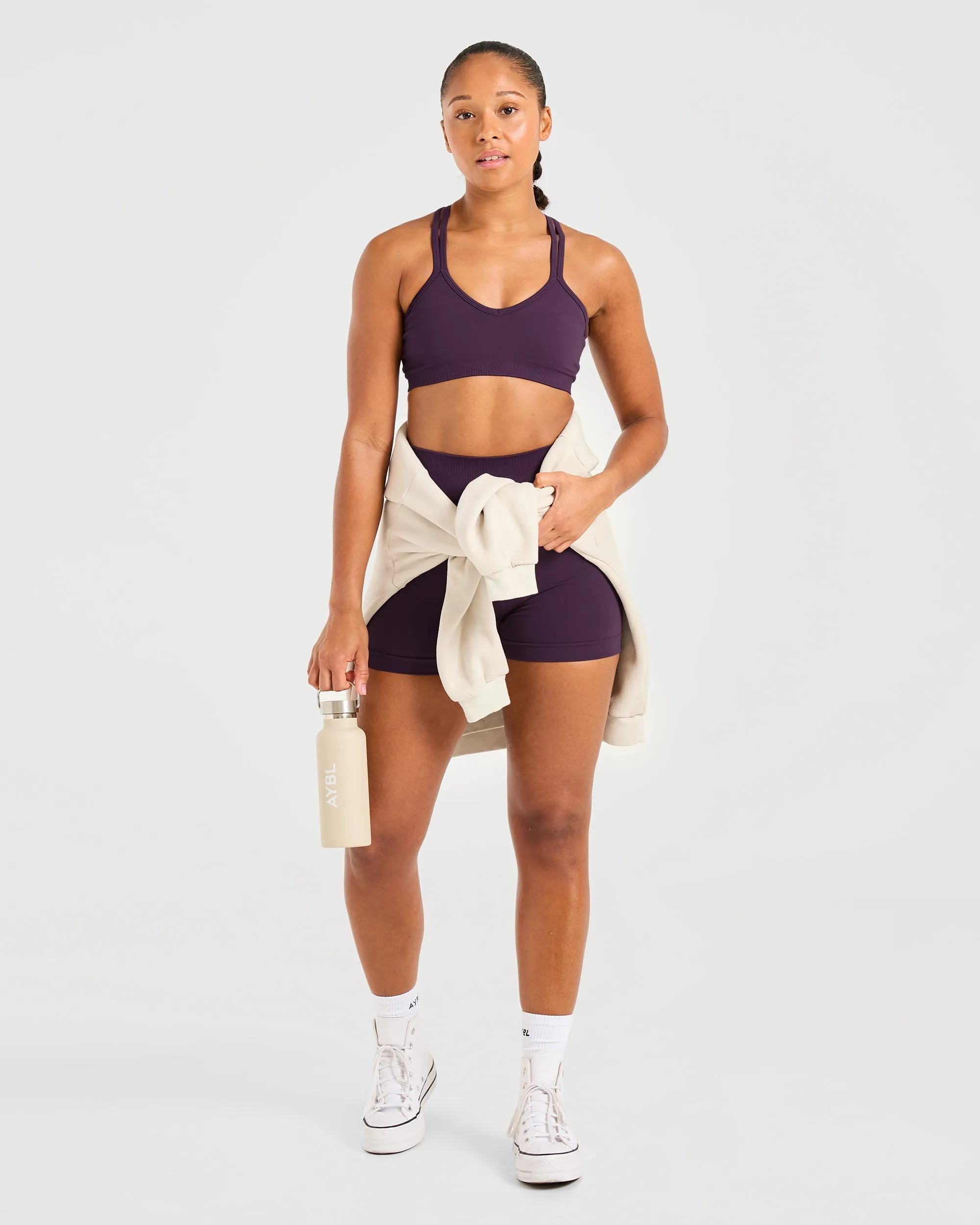 Power Seamless Sports Bra - Grape Wine