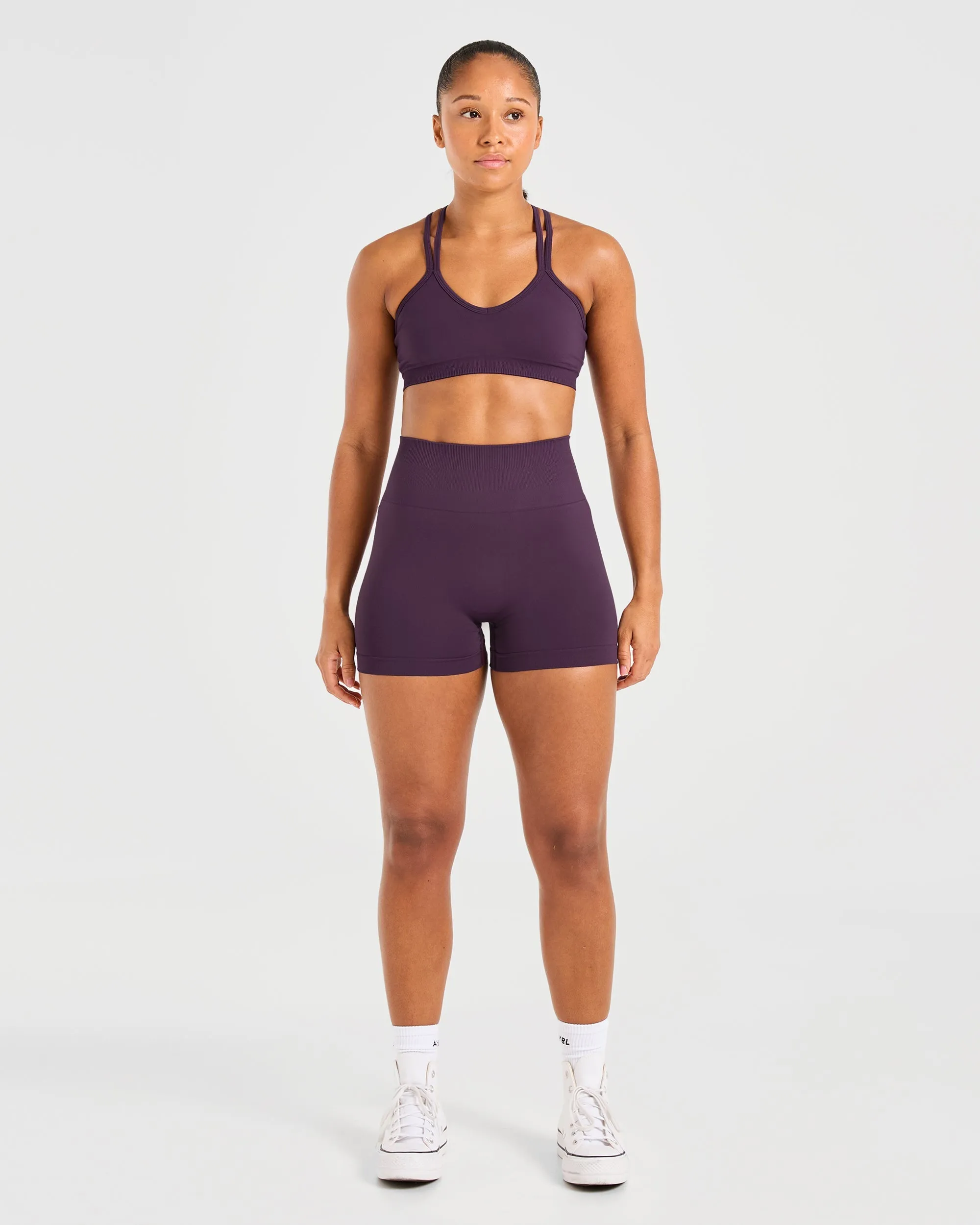 Power Seamless Sports Bra - Grape Wine