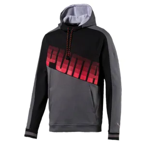 PUMA MENS COLLECTIVE KNITTED HOODIE CASTLEROCK - PUMA BLACK