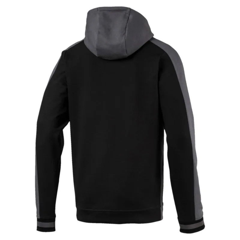 PUMA MENS COLLECTIVE KNITTED HOODIE CASTLEROCK - PUMA BLACK
