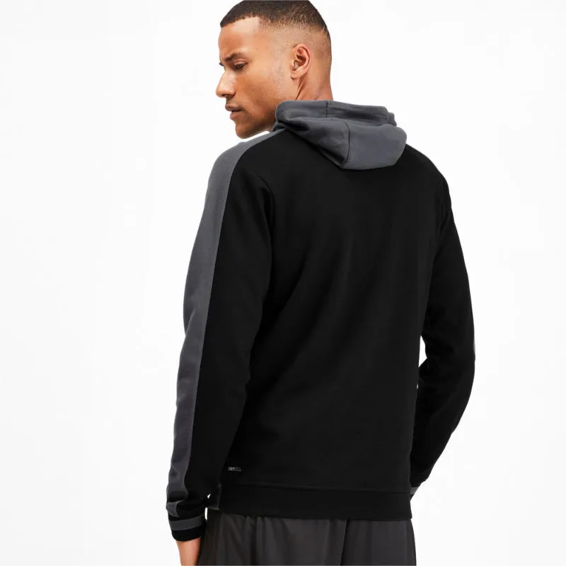 PUMA MENS COLLECTIVE KNITTED HOODIE CASTLEROCK - PUMA BLACK