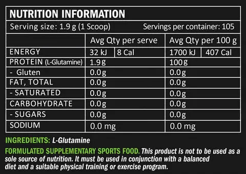 Pure L-Glutamine by Athletic Sports
