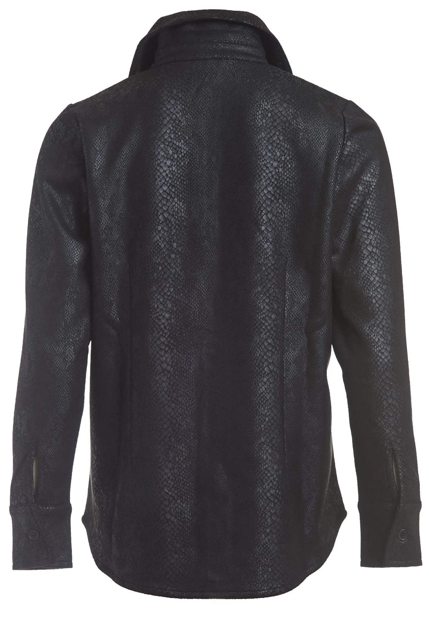 Python Print Faux Suede Shirt - The Sullivan