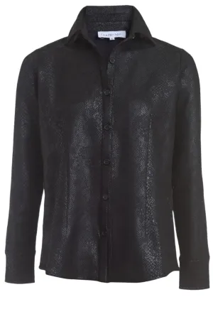 Python Print Faux Suede Shirt - The Sullivan