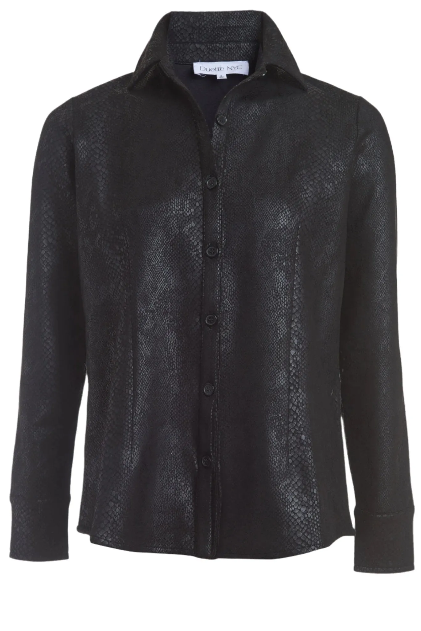 Python Print Faux Suede Shirt - The Sullivan