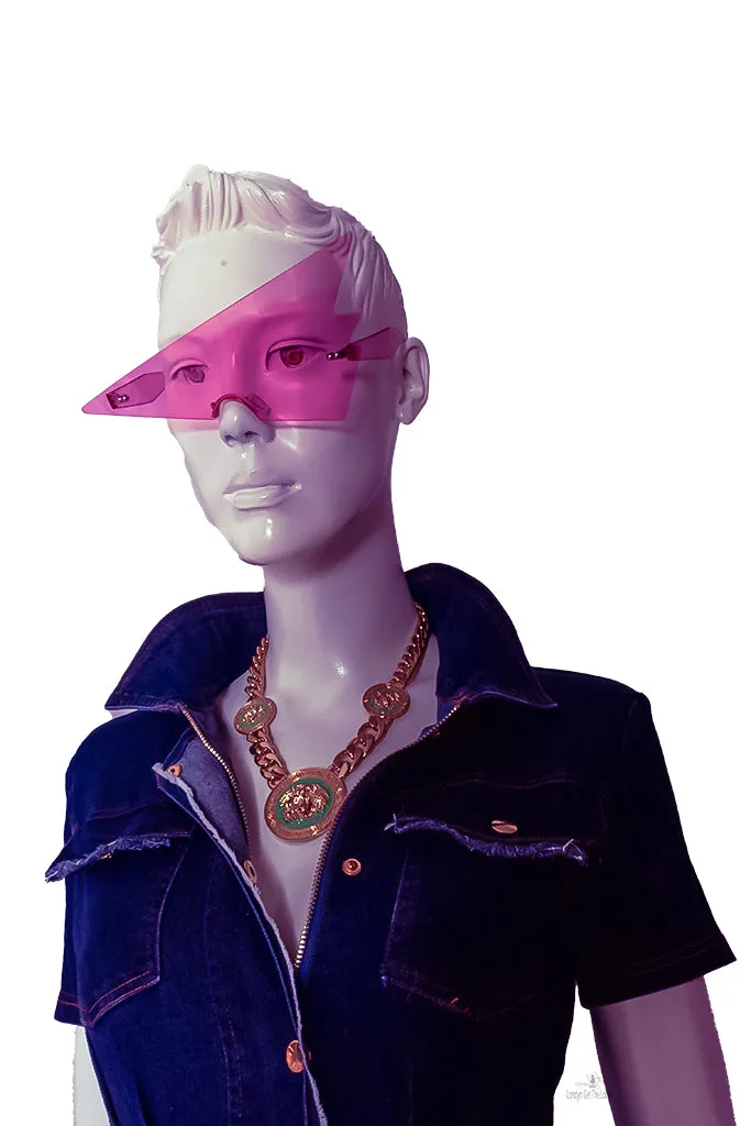 "Londyn Throwin Shade: Triangular Rimless Sunglasses