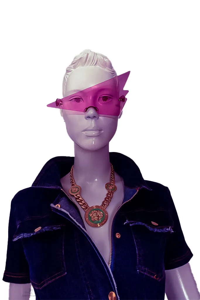 "Londyn Throwin Shade: Triangular Rimless Sunglasses