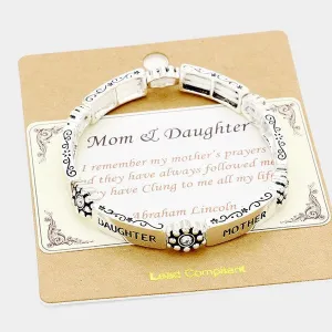 "Mother and Daughter" Silver Bracelet with Card