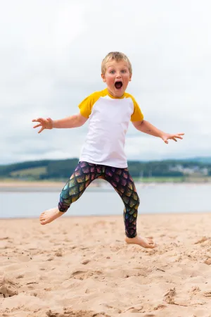 Rainbow Dragon Scales Children's Active Leggings