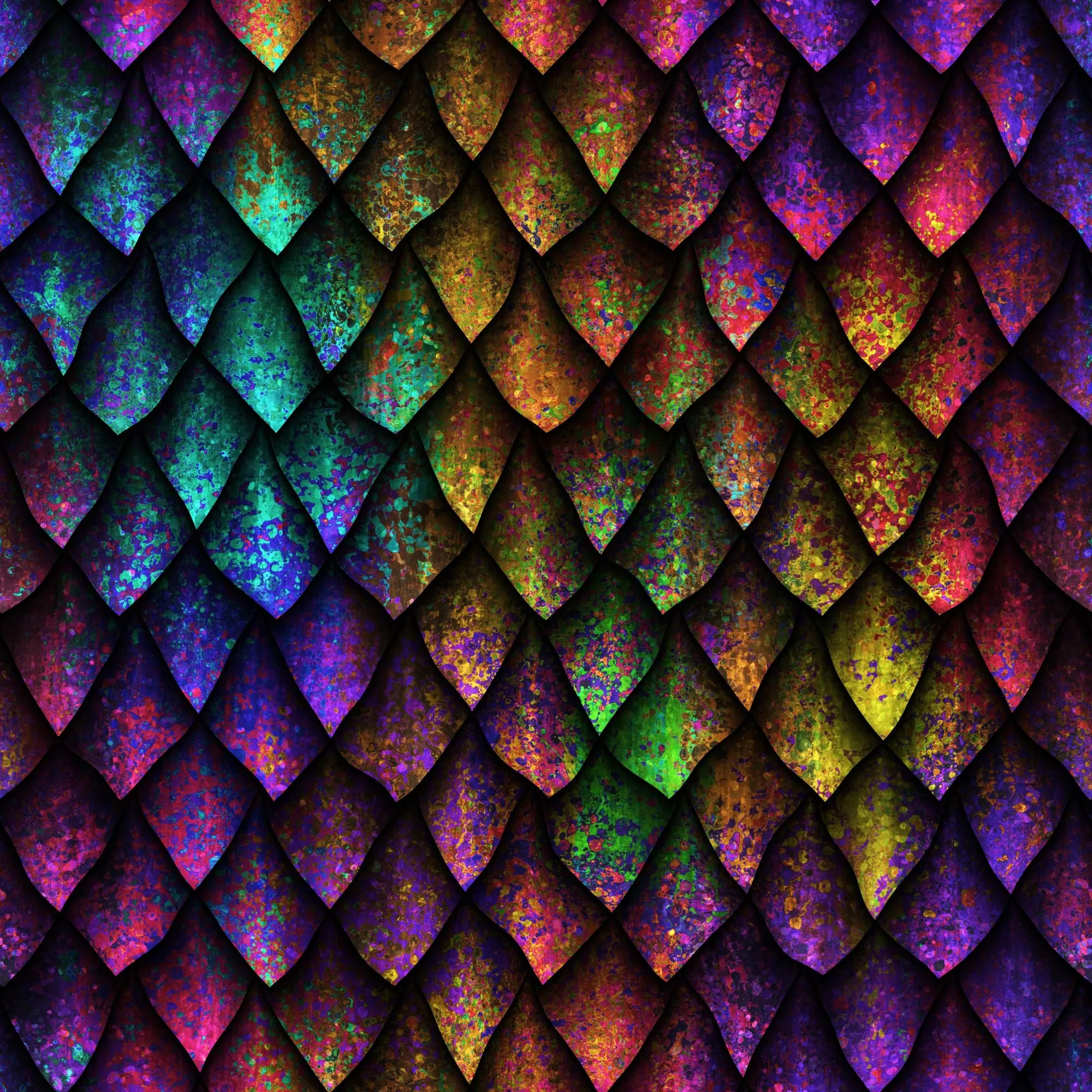 Rainbow Dragon Scales Children's Active Leggings