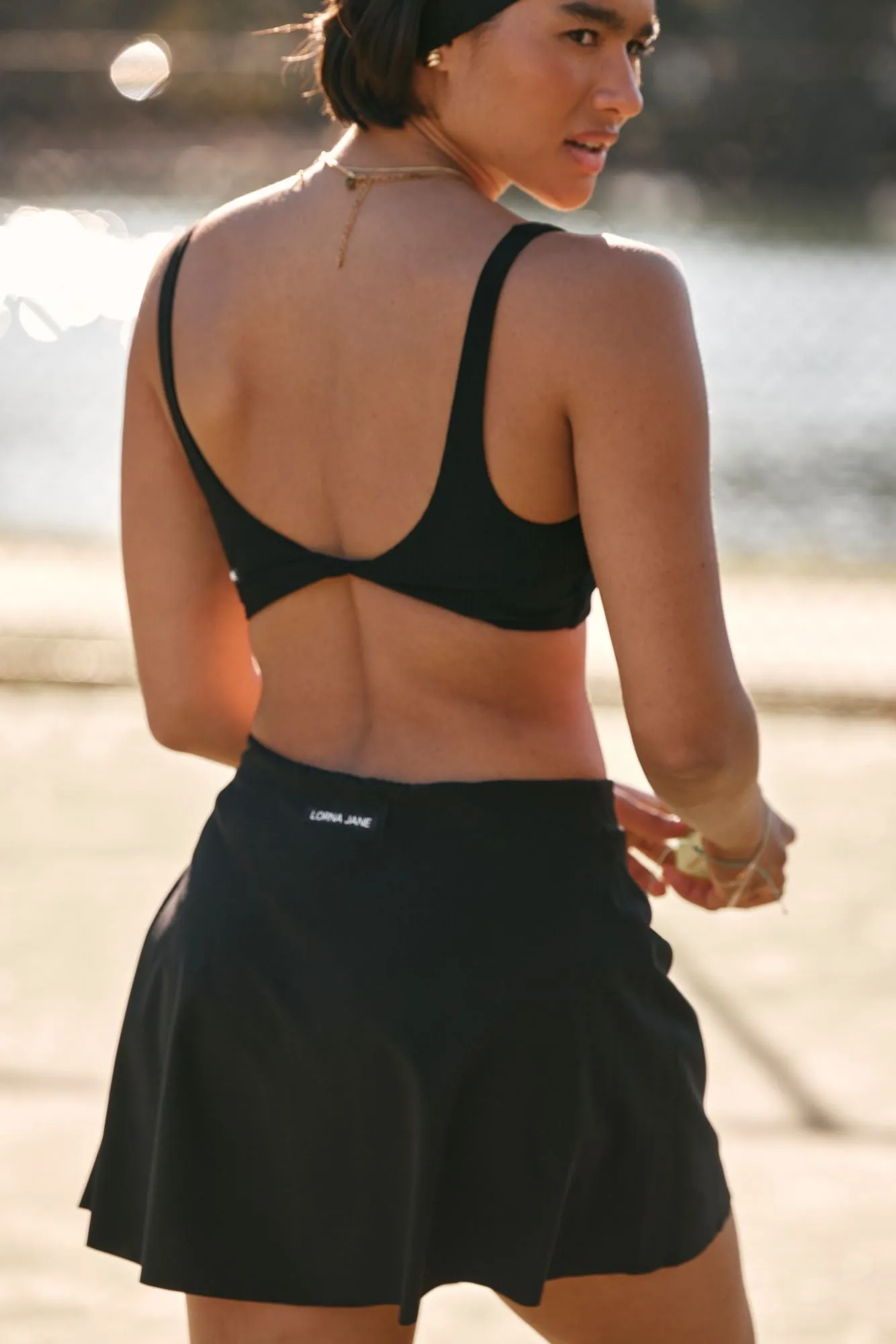 Reform Rib Sports Bra | Black
