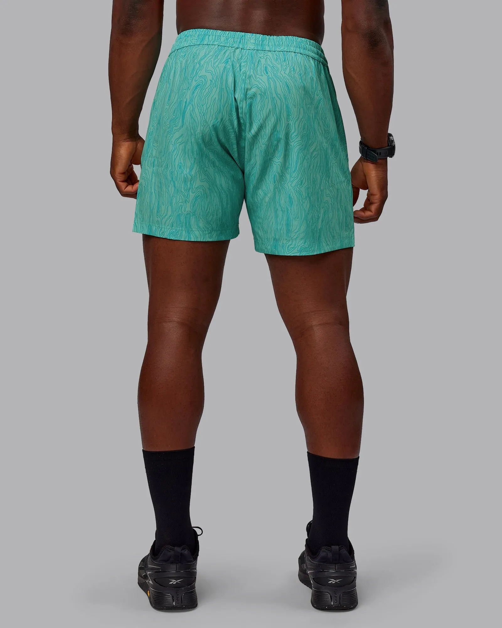 Rep 5" Performance Shorts - Topographic Blue Bird